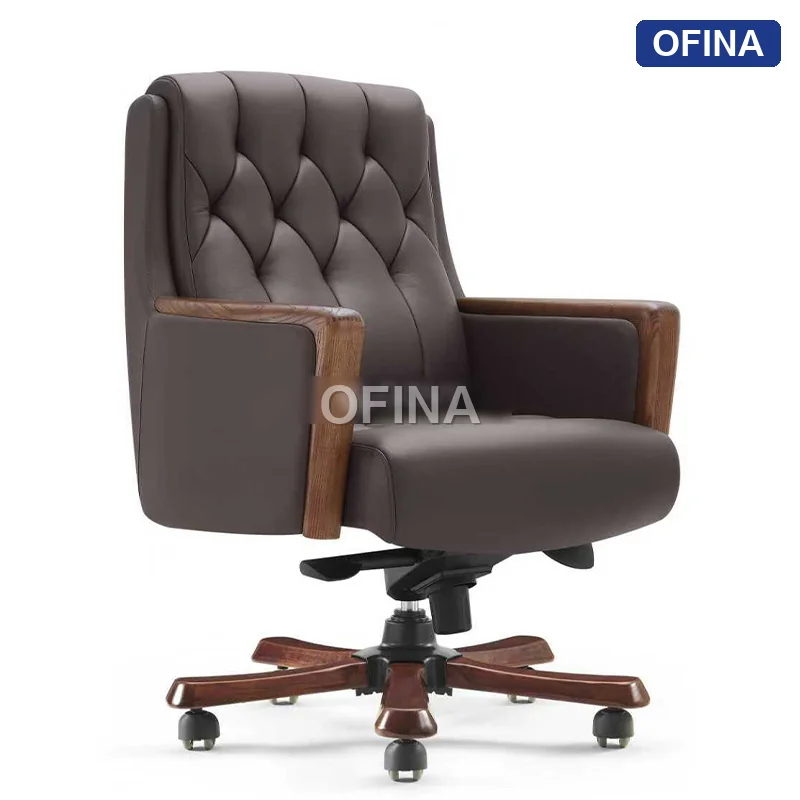 Ghế lãnh đạo da bò Leon LE-625A-BN thumbnail 3