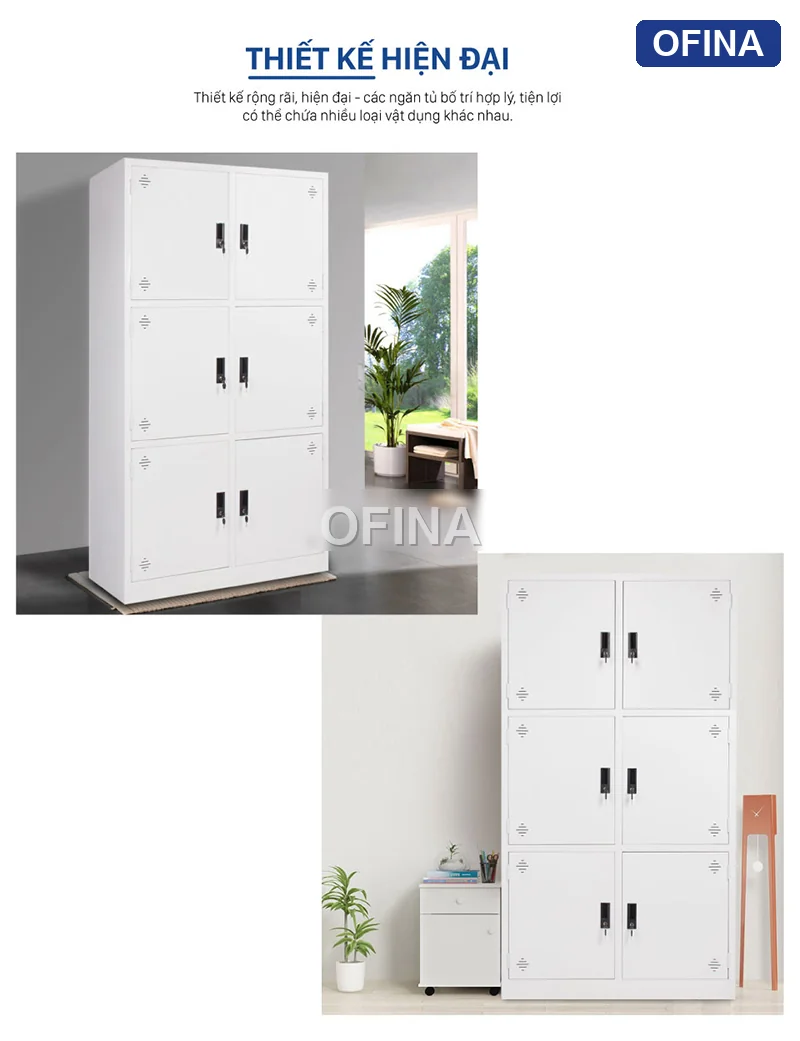 Tủ locker sắt 6 ngăn LK06-T thumbnail 3