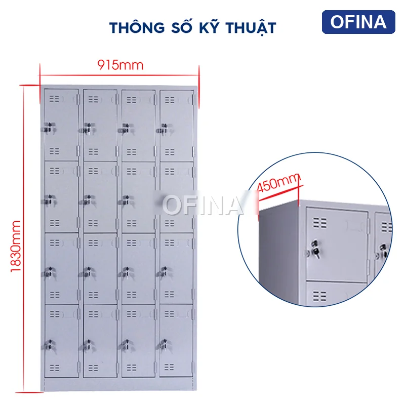 Tủ locker sắt 16 ngăn LK16 thumbnail 4