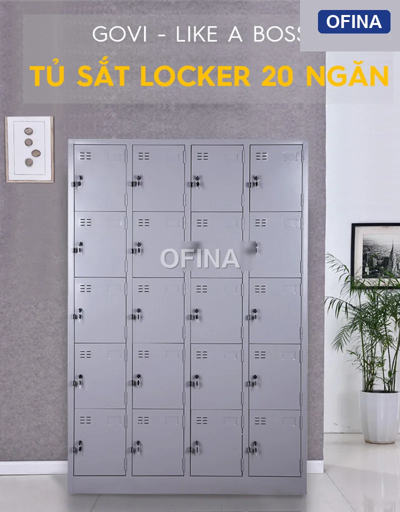 Tủ locker sắt 20 ngăn LK20 thumbnail 2