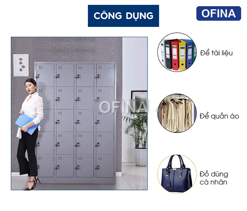 Tủ locker sắt 20 ngăn LK20 thumbnail 4