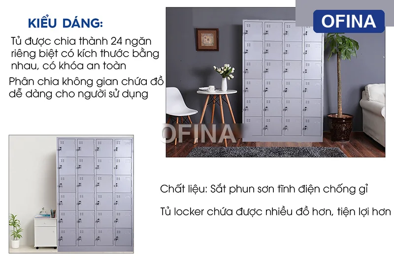 Tủ locker sắt 24 ngăn LK24 thumbnail 3