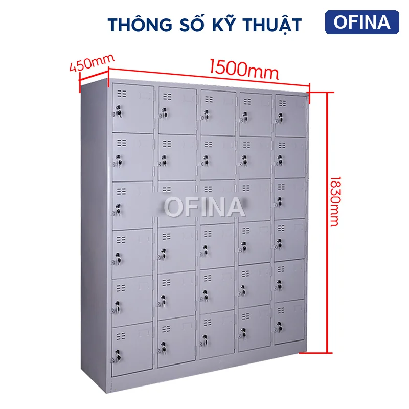 Tủ locker sắt 30 ngăn LK30 thumbnail 2