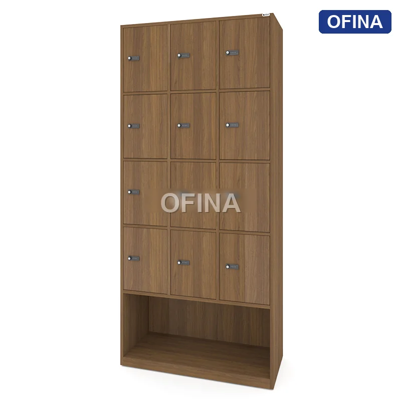 Tủ locker gỗ 12 cánh khóa mật mã liền kệ giày LKG12GMM-DV thumbnail 5