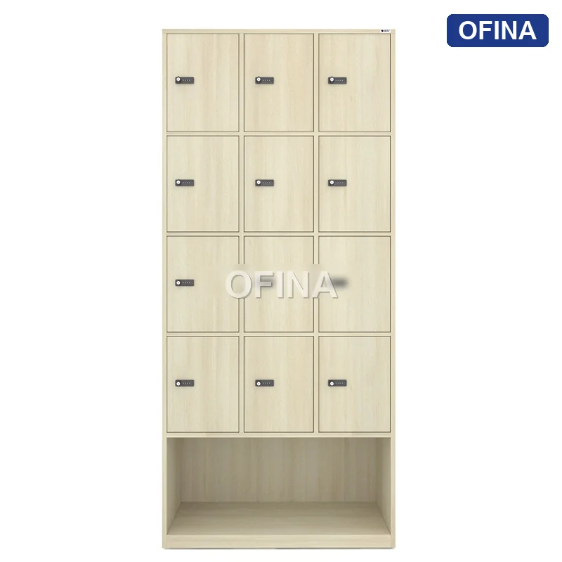 Tủ locker gỗ 12 cánh khóa mật mã liền kệ giày LKG12GMM-DV thumbnail 7