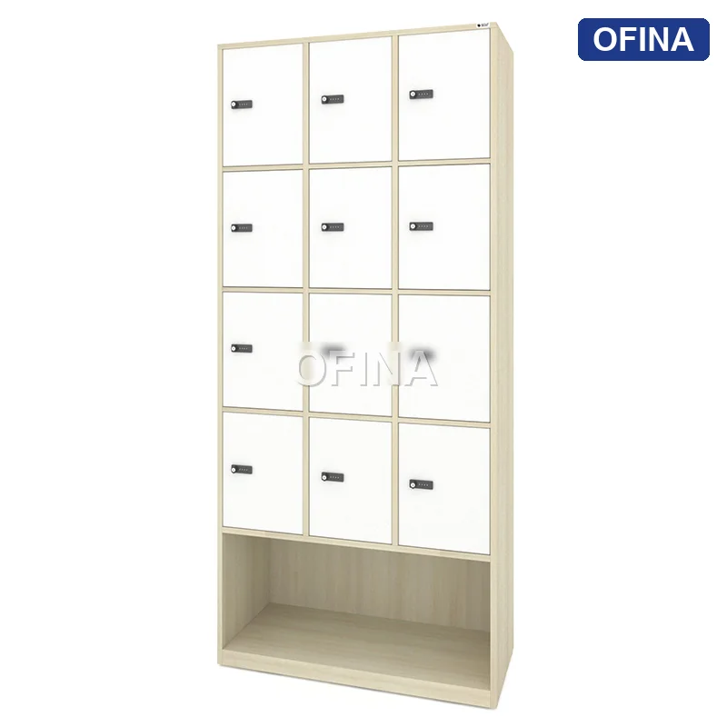Tủ locker gỗ 12 cánh khóa mật mã liền kệ giày LKG12GMM-MT thumbnail 8