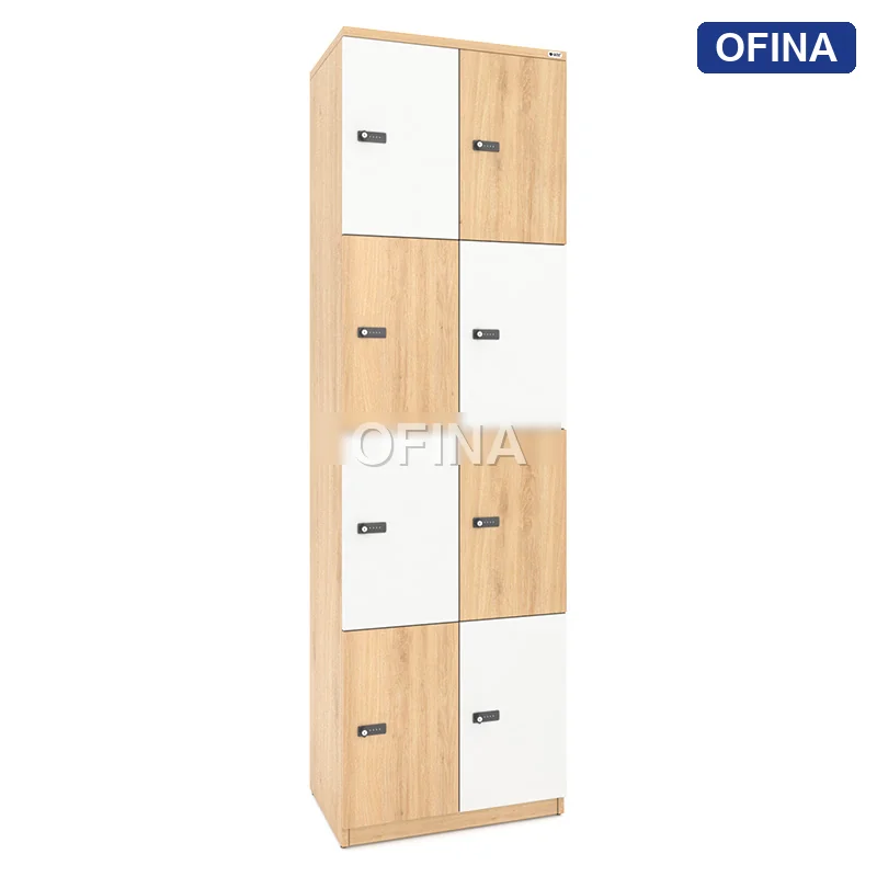 Tủ locker gỗ 8 cánh khóa mật mã LKG8MM-TG