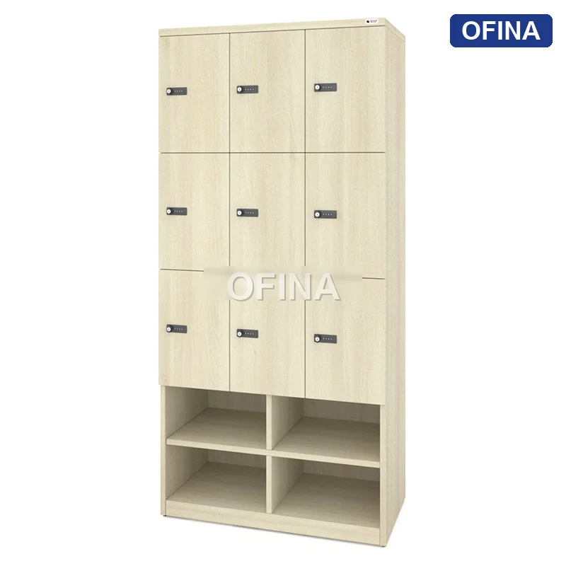 Tủ locker gỗ 9 cánh khóa mật mã liền kệ giày LKG9GMM-DV thumbnail 9