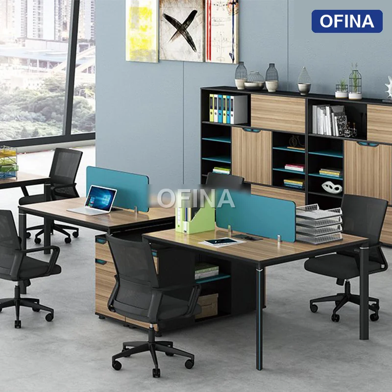 Cụm bàn làm việc nhập khẩu  4 người Lotus LT-05W2812