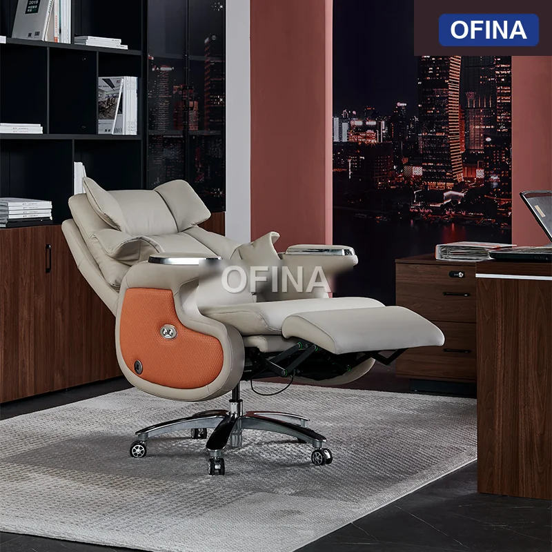 Ghế giám đốc chỉnh điện Massage LUX-02-BE thumbnail 4