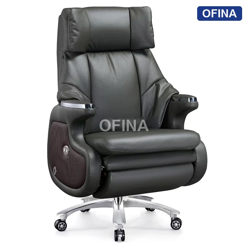 Ghế giám đốc chỉnh điện Massage LUX-02-GR thumbnail 2