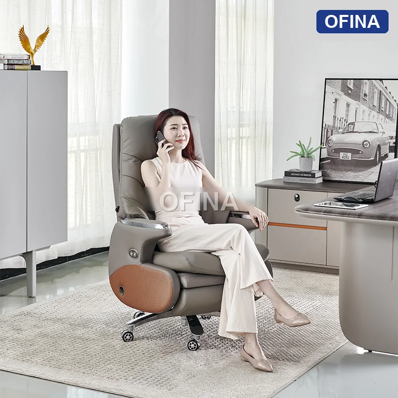 Ghế giám đốc chỉnh điện Massage LUX-03-GR thumbnail 3