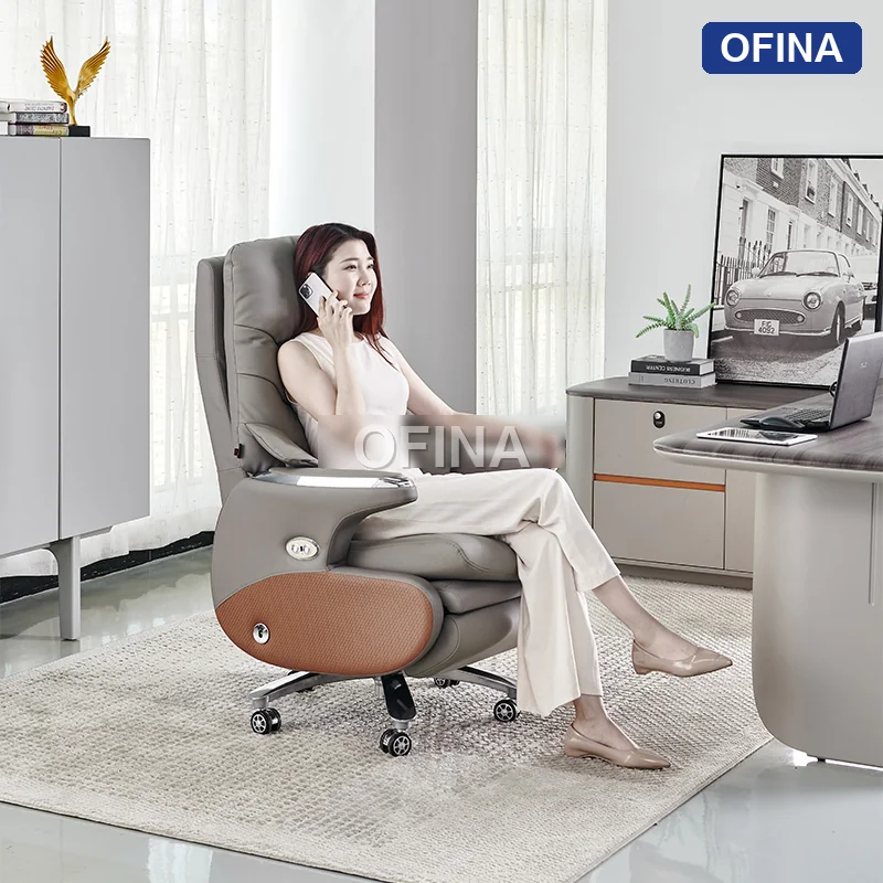 Ghế giám đốc chỉnh điện Massage LUX-03-GR thumbnail 4