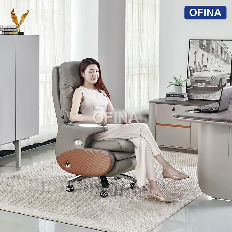 Ghế giám đốc chỉnh điện Massage LUX-03-GR thumbnail 6