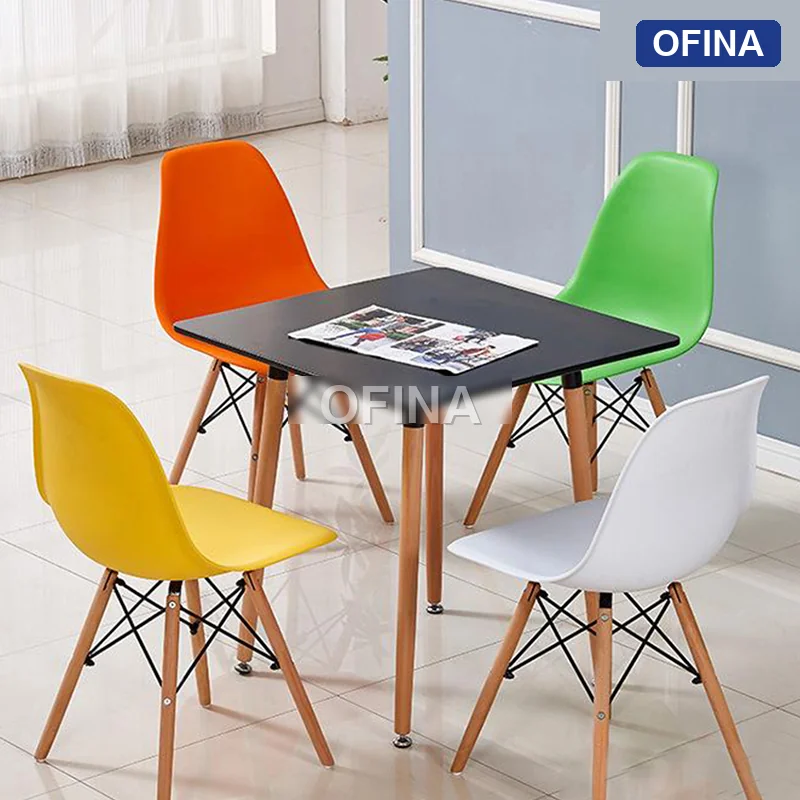 Bàn ghế cafe Eames vuông 80×80