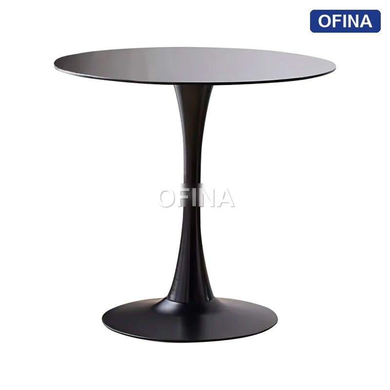 Bàn cafe Tulip mặt kính D600