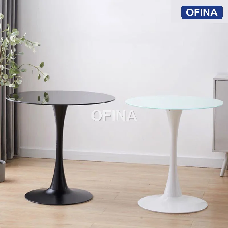 Bàn cafe Tulip mặt kính D600-T thumbnail 2