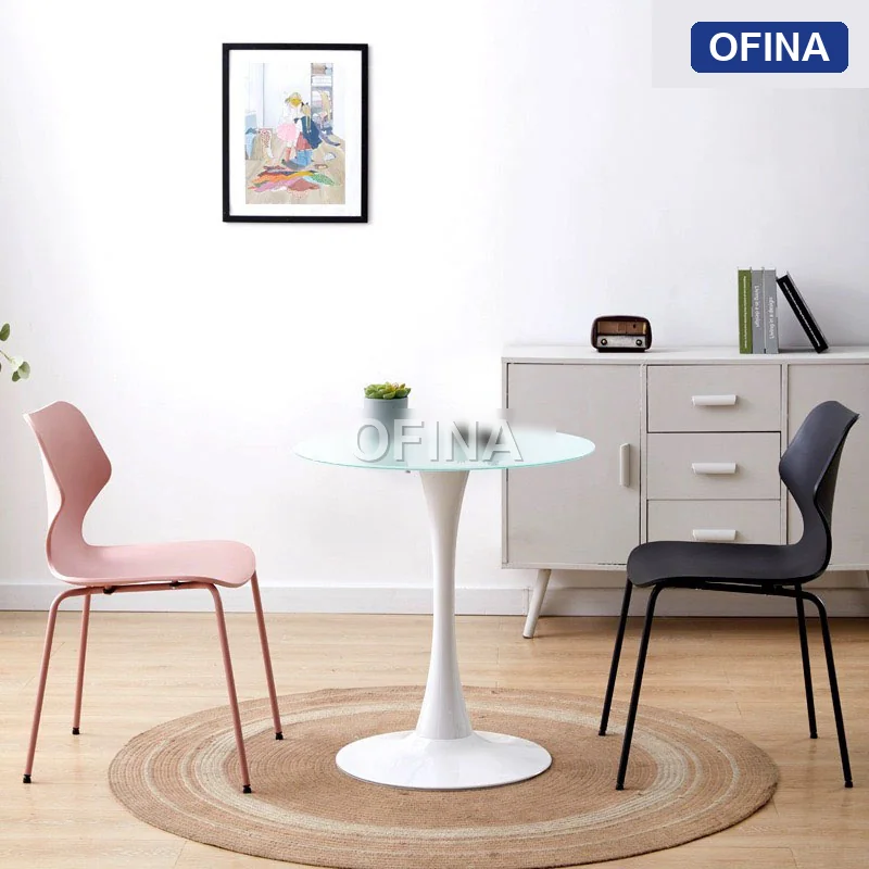 Bàn cafe Tulip mặt kính D600-T thumbnail 3