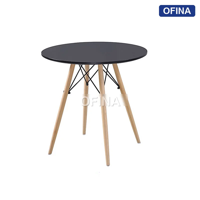 Bàn cafe Eames tròn D800 màu trắng thumbnail 2