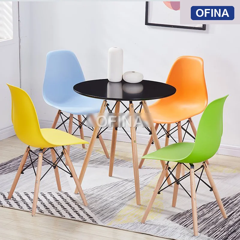 Bàn cafe Eames tròn D800 màu trắng thumbnail 3