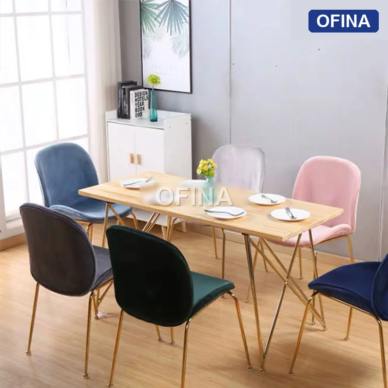 Ghế Gubi nỉ nhung chân mạ vàng thumbnail 6