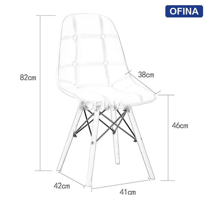 Ghế cafe bọc nỉ Eames J4 thumbnail 3