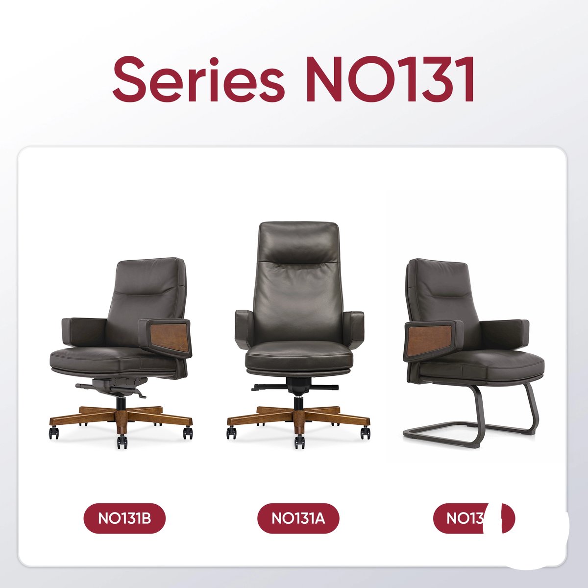 Ghế Họp Chân Quỳ Da NO131C Nhập Khẩu thumbnail 2