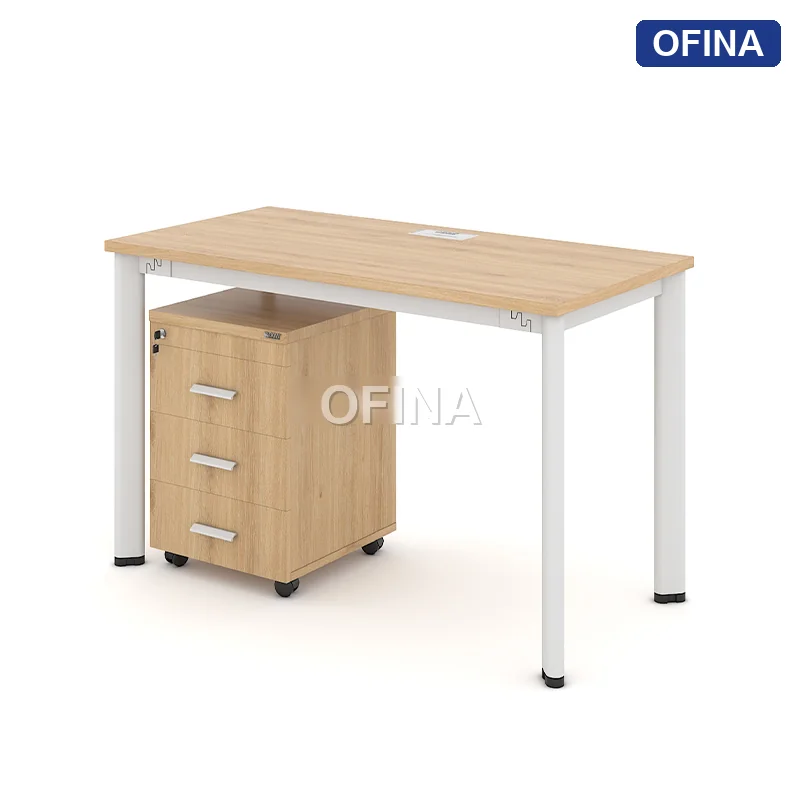 Bàn làm việc Oval OV01 khung trắng thumbnail 2