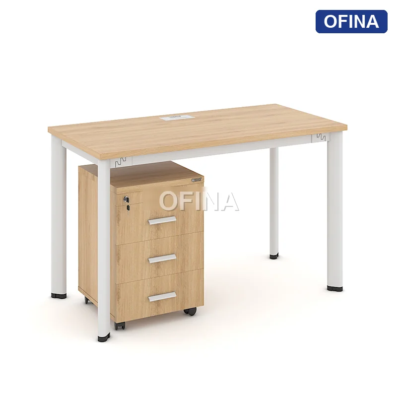 Bàn làm việc Oval OV01 khung trắng thumbnail 3