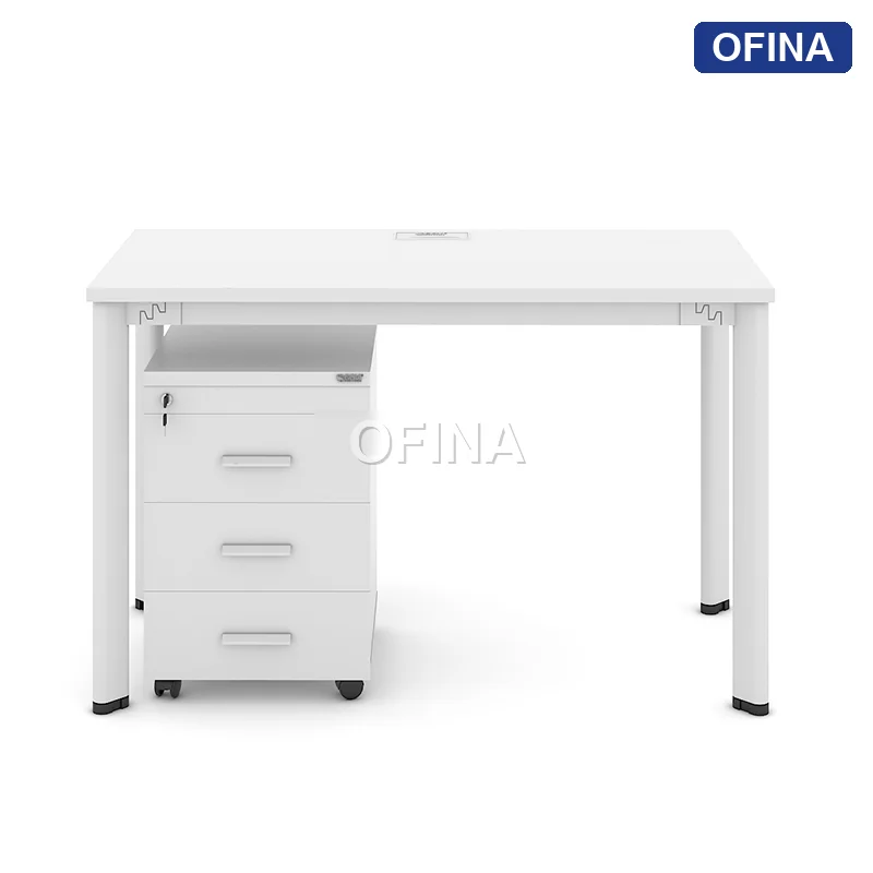 Bàn làm việc Oval OV01 khung trắng thumbnail 5