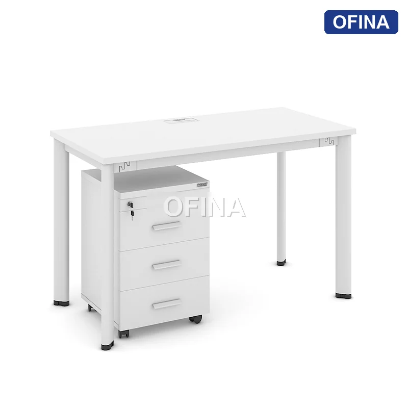 Bàn làm việc Oval OV01 khung trắng thumbnail 6