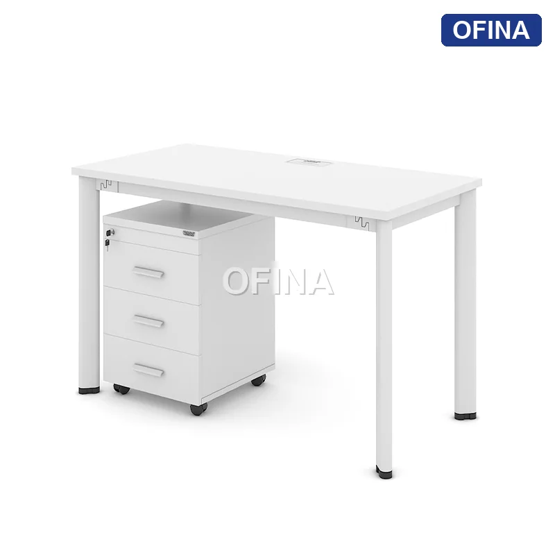 Bàn làm việc Oval OV01 khung trắng thumbnail 7