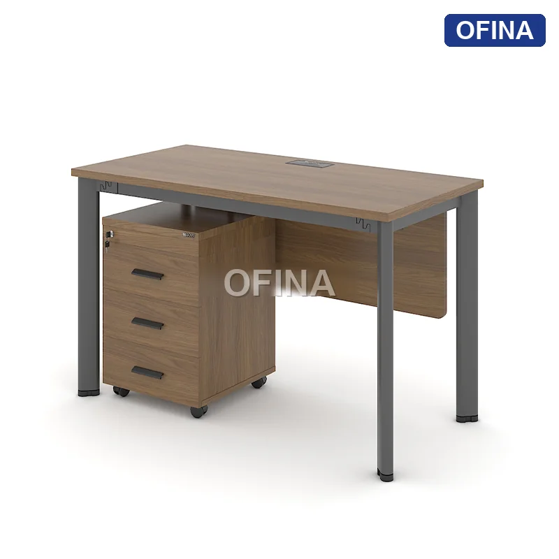 Bàn làm việc Oval OV01A khung đen thumbnail 2