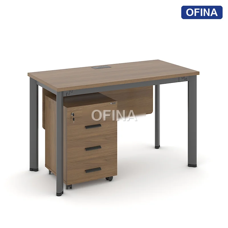 Bàn làm việc Oval OV01A khung đen thumbnail 3