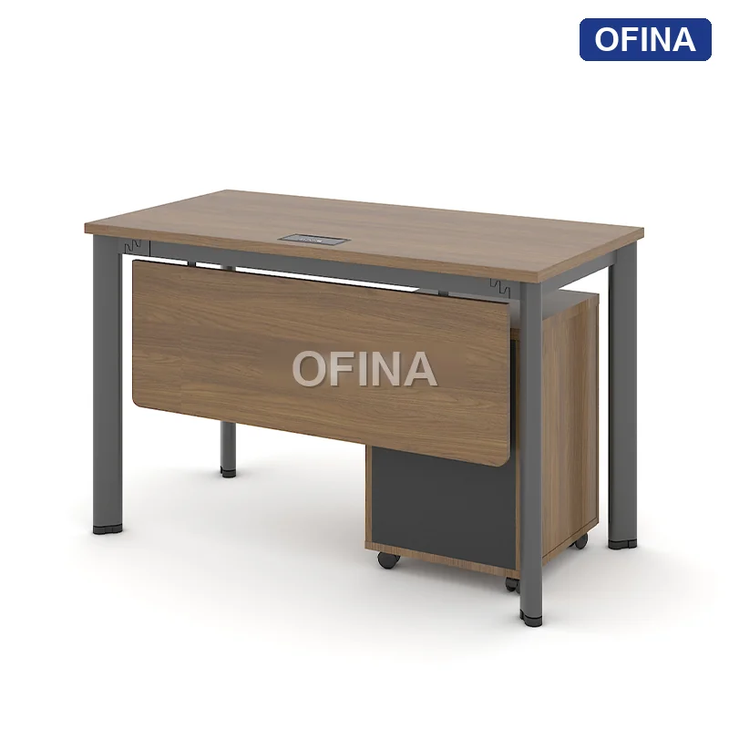 Bàn làm việc Oval OV01A khung đen thumbnail 4