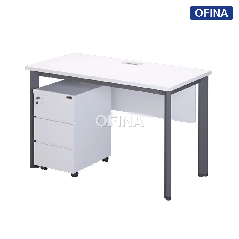 Bàn làm việc Oval OV01A khung đen thumbnail 6