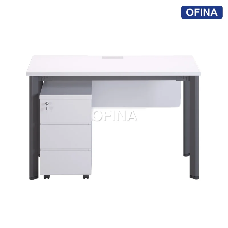 Bàn làm việc Oval OV01A khung đen thumbnail 7