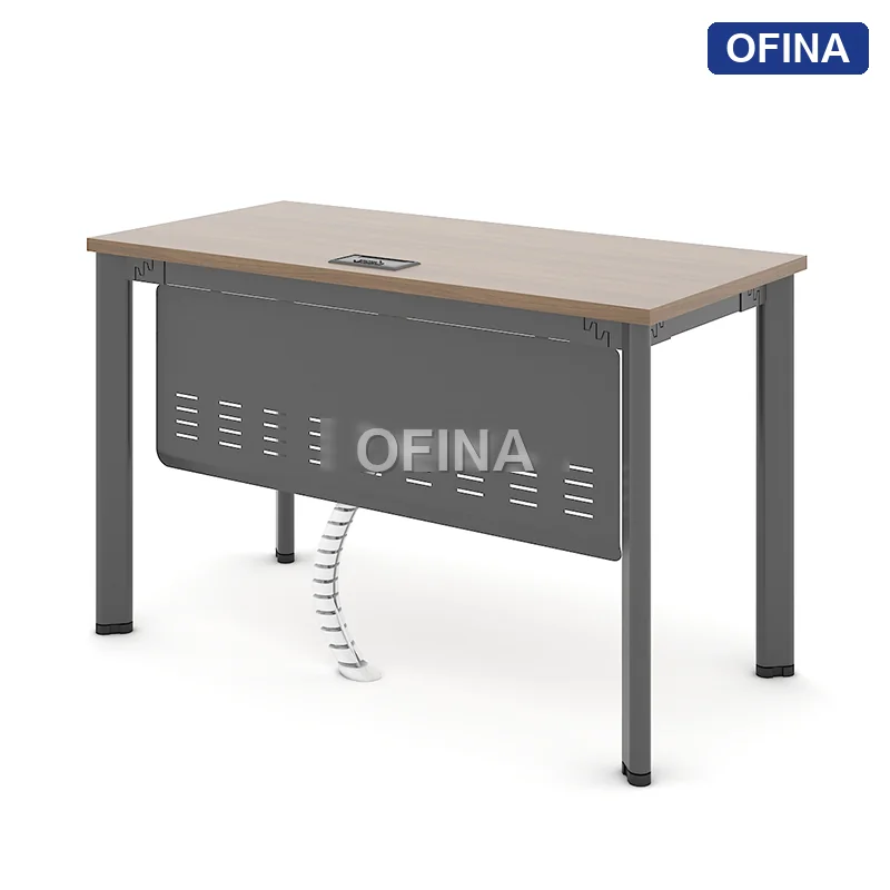 Bàn làm việc Oval OV01B khung đen thumbnail 2