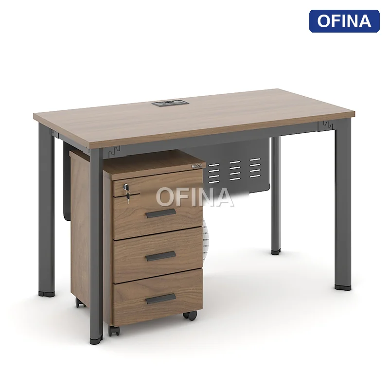 Bàn làm việc Oval OV01B khung đen thumbnail 5