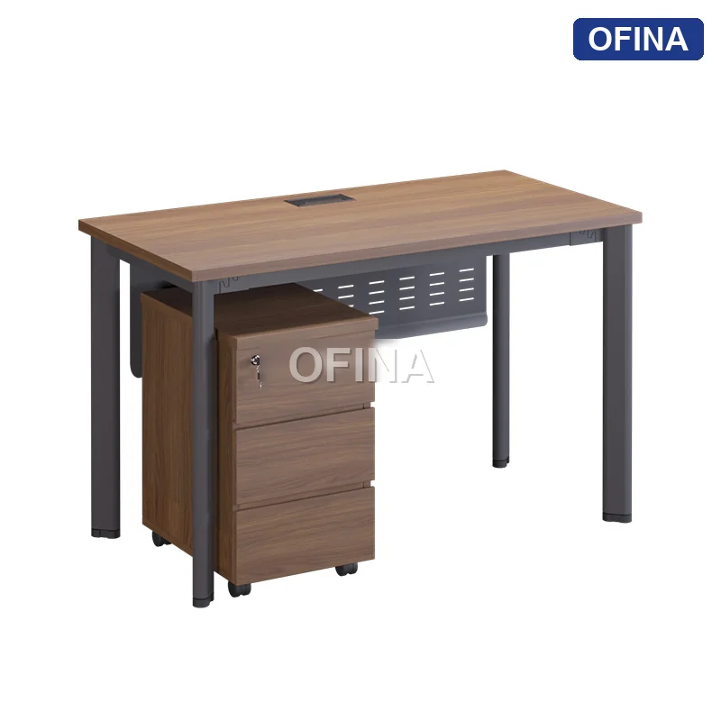 Bàn làm việc Oval OV01B khung đen thumbnail 8