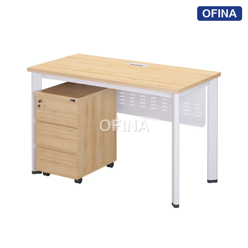 Bàn làm việc Oval OV01B khung trắng