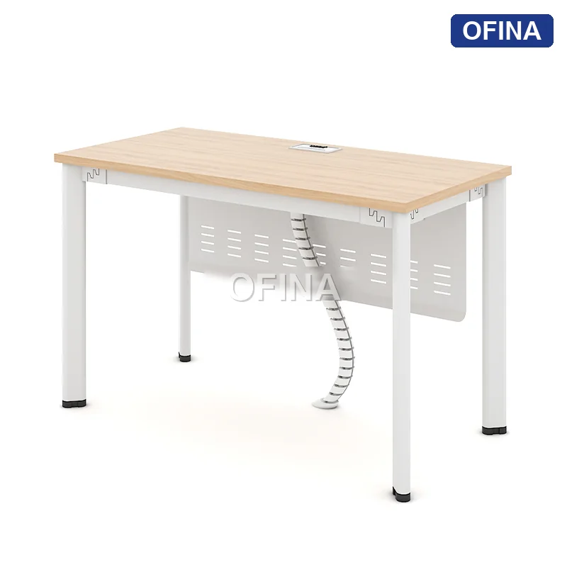 Bàn làm việc Oval OV01B khung trắng thumbnail 7