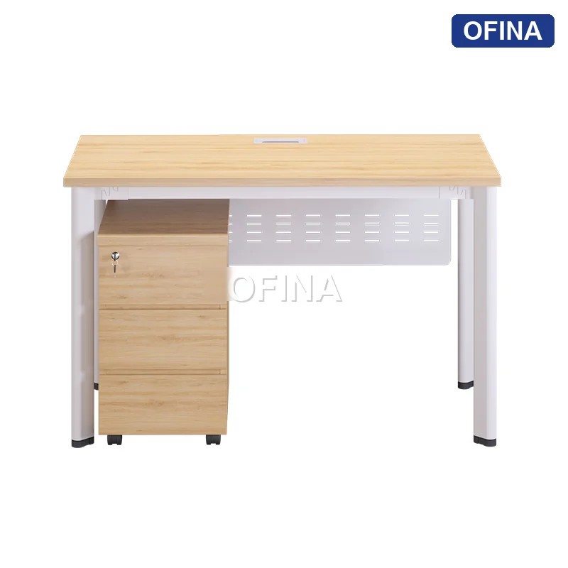 Bàn làm việc Oval OV01B khung trắng thumbnail 10