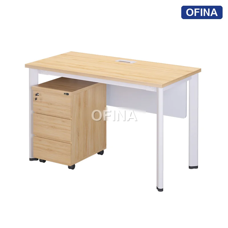 Bàn làm việc Oval OV01A khung trắng