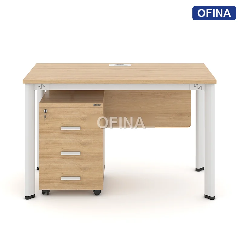 Bàn làm việc Oval OV01A khung trắng thumbnail 3