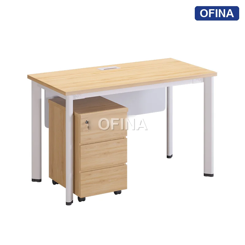 Bàn làm việc Oval OV01A khung trắng thumbnail 6