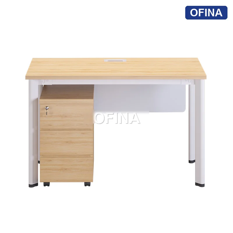 Bàn làm việc Oval OV01A khung trắng thumbnail 7