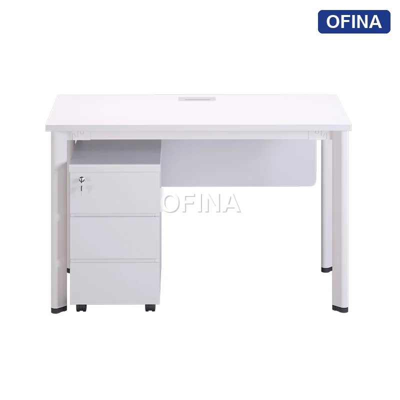 Bàn làm việc Oval OV01A khung trắng thumbnail 10