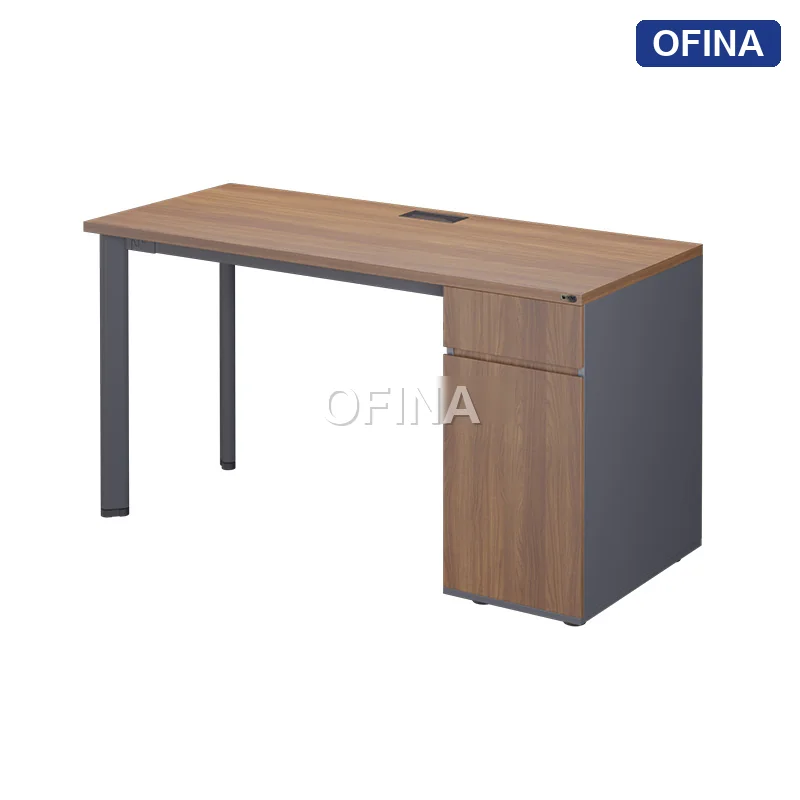 Bàn làm việc Oval OV03 khung đen