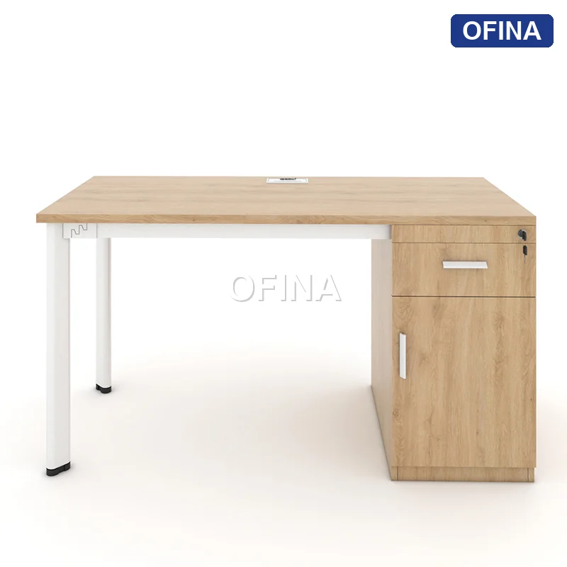 Bàn làm việc Oval OV03 khung trắng thumbnail 2